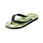 Grappige groene vleesetende pitcher plants cartoon kinder teenslippers (Schuin)