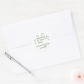 Grappige Groene Würstjes & Tinis Martini Verjaarda Ronde Sticker (Envelop)