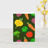 Grappige Groente Kaart (Gele Bloem)