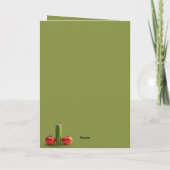 Grappige groente thema Kerstmis Kaart (Achterkant)