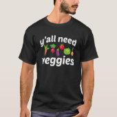 Grappige groenten Ontwerp Vegetarische Voeding Koe T-shirt (Voorkant)