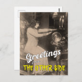 Grappige  Groeten Crystal Ball Halloween Briefkaart (Voorkant / Achterkant)