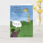 Grappige Groeten Kaart - 'Giraffe; Verberg en zoek (Gele Bloem)