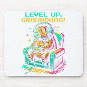 Grappige Grondhaas Gamer Grafisch Mannen Jongens T Muismat