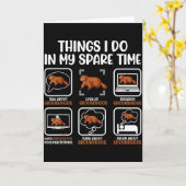 Grappige Grondhond Liefhebber Bosmarmot Grond Marm Kaart (Gele Bloem)