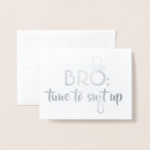 Grappige Groomsman of Beste Man - Broek Tijd om aa Folie Kaarten (Voorkant met envelop)