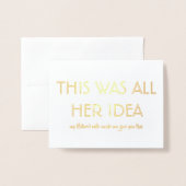 Grappige Groomsman of Beste Man - Haar Idee Folie Kaarten (Voorkant met envelop)