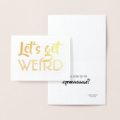 Grappige Groomsman of Beste Man - Laten we raar wo Folie Kaarten (Display)