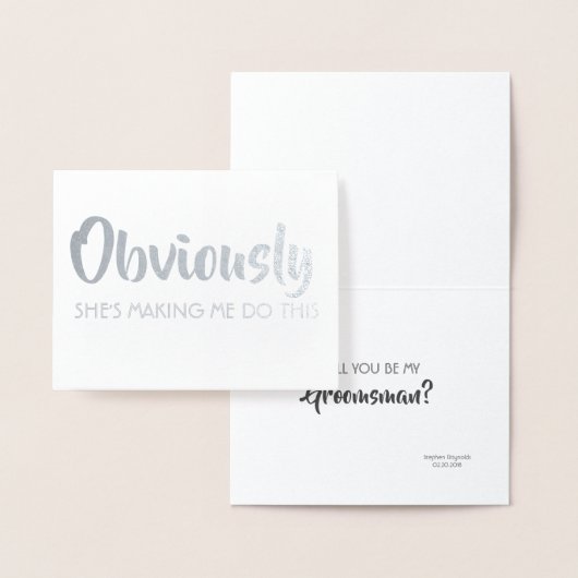 Grappige Groomsman of Beste Man - Uiteraard Folie Kaarten (Display)
