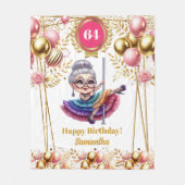 Grappige Grootmoeder Deken Pensioen Gift Custom (Voorkant)