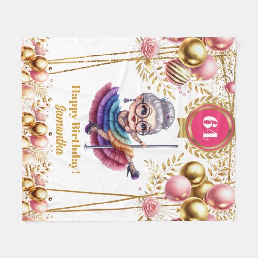 Grappige Grootmoeder Deken Pensioen Gift Custom (Voorkant (Horizontaal))