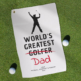 Grappige Grootste Golfer Custom Foto Vaderdag Golfhanddoek
