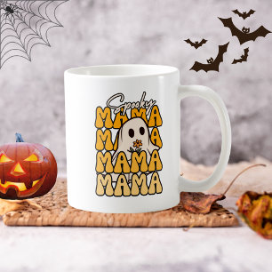 Grappige Groovy Halloween Mama Geest Bloem Hallowe Koffiemok
