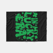 Grappige Groovy St. Patricks Dag Shamrock In Mijn Fleece Deken (Voorkant (Horizontaal))
