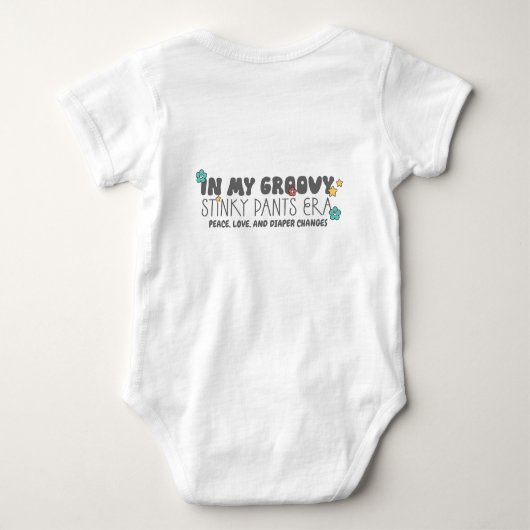 Grappige Groovy Stinkende Broek Era Jongens Babybo Romper (Achterkant)