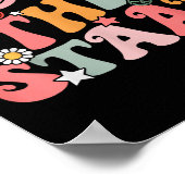 Grappige Groovy Testing Day Rock The Star Motivati Poster (Hoek)