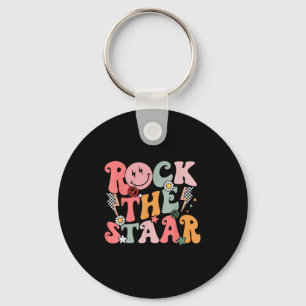 Grappige Groovy Testing Day Rock The Star Motivati Sleutelhanger