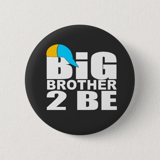 grappige grote broer worden ronde button 5,7 cm (Voorkant)