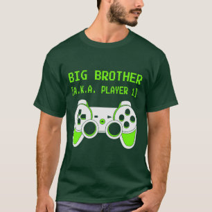 grappige grote Brother gamer word art T-shirt