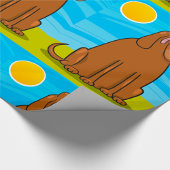 Grappige grote bruine hond die in de zon zit cadeaupapier