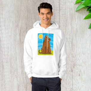 Grappige grote bruine hond die in de zon zit hoodie