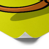 Grappige grote bruine hond die in de zon zit poster (Hoek)