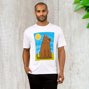 Grappige grote bruine hond zittend in de zon t-shirt