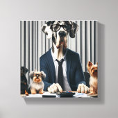 Grappige Grote Deen Mantel werken Accountant Canvas Afdruk (Voorkant)