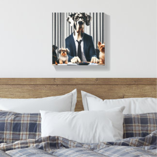 Grappige Grote Deen Mantel werken Accountant Canvas Afdruk