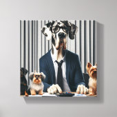 Grappige Grote Deen Mantel werken Accountant Canvas Afdruk (Voorkant)