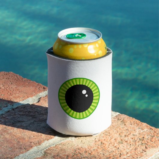 Grappige grote groene oogbal blikjeskoeler (Insitu Zwembad)