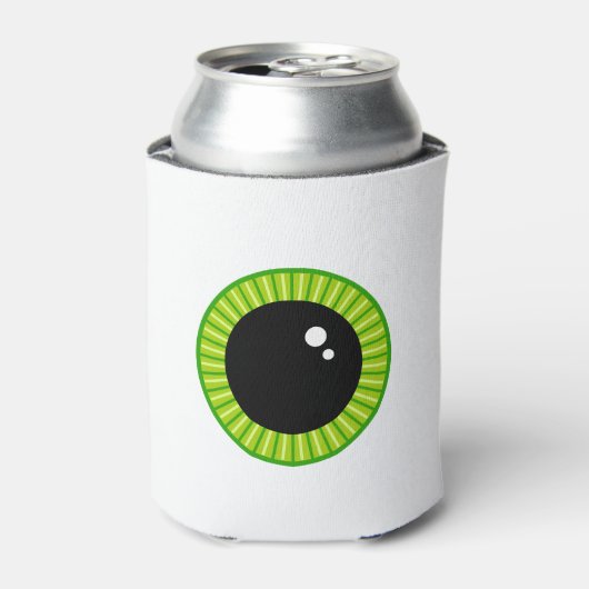 Grappige grote groene oogbal blikjeskoeler (Blikje Voorkant)
