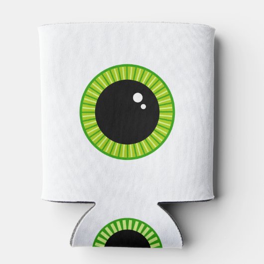 Grappige grote groene oogbal blikjeskoeler (Achterkant)