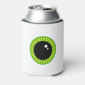 Grappige grote groene oogbal blikjeskoeler (Blikje Achterkant)