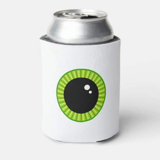 Grappige grote groene oogbal blikjeskoeler (Blikje Achterkant)