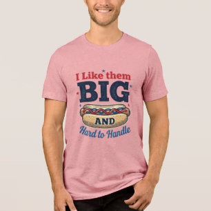 Grappige Grote Heete Worst Vintage T-Shirt Ontwerp
