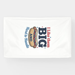 Grappige Grote Heete Worst Vintage T-Shirt Ontwerp Spandoek