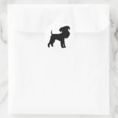 Grappige grote hoofd airedale terriër ronde sticker (Tas)