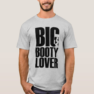 Grappige grote kontliefhebber in zwart tekst grafi t-shirt