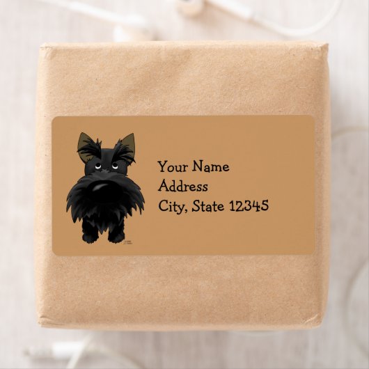 Grappige grote neus Scottie Etiket (Insitu)