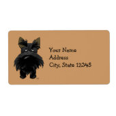 Grappige grote neus Scottie Etiket (Voorkant)