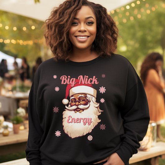 Grappige Grote Nick Energie Afro-Amerikaanse Kerst Trui