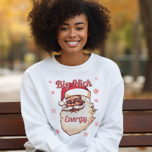 Grappige Grote Nick Energie Afro-Amerikaanse Kerst