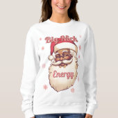 Grappige Grote Nick Energie Afro-Amerikaanse Kerst Trui (Voorkant)