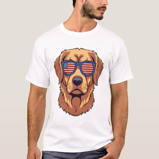 Grappige Grote Pyreneeën / Golden Retriever Nederl T-shirt (Voorkant)