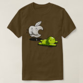 Grappige grote tech rivaliteit Techie Apple versus T-shirt (Design voorkant)