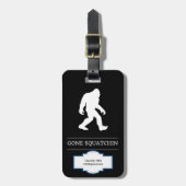 Grappige Grote Voet Weg Gesquatch Sasquatch Bagagelabel (Voorkant verticaal)