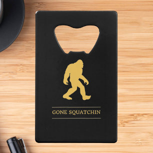 Grappige Grote Voet Weg Gesquatch Sasquatch Creditkaart Flessenopener