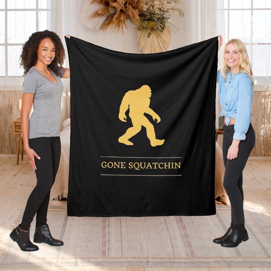 Grappige Grote Voet Weg Gesquatch Sasquatch Fleece Deken