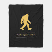 Grappige Grote Voet Weg Gesquatch Sasquatch Fleece Deken (Voorkant)